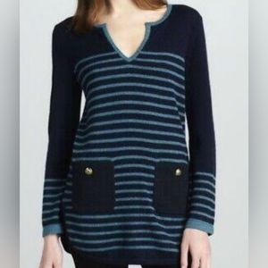 Tory Burch Odessa Tunic Sweater Size L Wool/Poly/Cashmere Blend
